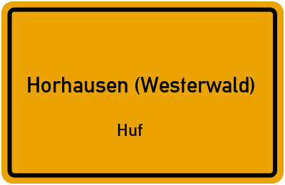 Straßenverzeichnis Horhausen (Westerwald) Huf