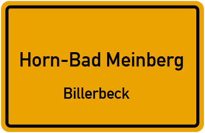 Straßenverzeichnis Horn-Bad Meinberg Billerbeck