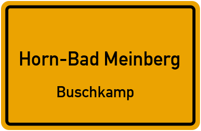 Straßenverzeichnis Horn-Bad Meinberg Buschkamp
