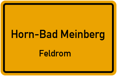 Straßenverzeichnis Horn-Bad Meinberg Feldrom