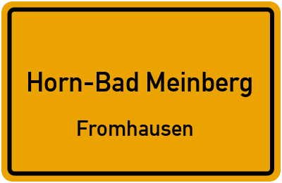 Straßenverzeichnis Horn-Bad Meinberg Fromhausen