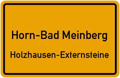 Straßenverzeichnis Horn-Bad Meinberg Holzhausen-Externsteine