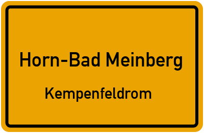Straßenverzeichnis Horn-Bad Meinberg Kempenfeldrom