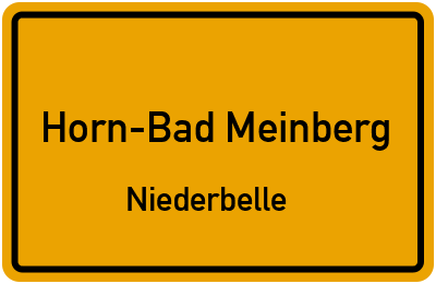 Straßenverzeichnis Horn-Bad Meinberg Niederbelle