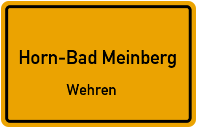 Straßenverzeichnis Horn-Bad Meinberg Wehren