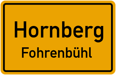 Straßenverzeichnis Hornberg Fohrenbühl