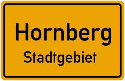 Ortsschild Hornberg Stadtgebiet