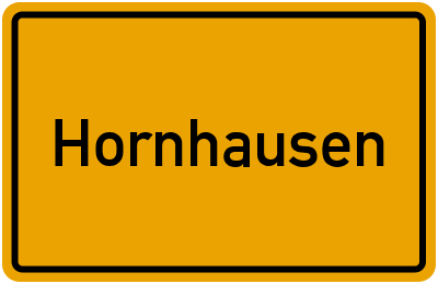 Ortsschild von Gemeinde Hornhausen in Sachsen-Anhalt