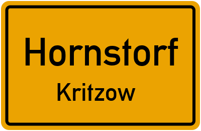 Straßenverzeichnis Hornstorf Kritzow
