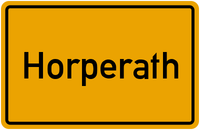 Ortsschild von Gemeinde Horperath in Rheinland-Pfalz