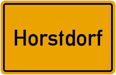 Ortsschild von Gemeinde Horstdorf in Sachsen-Anhalt