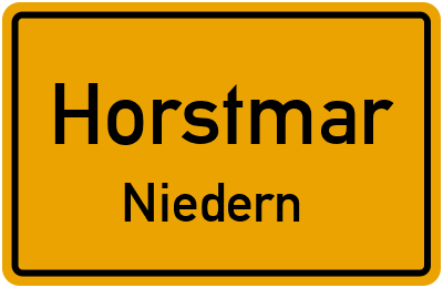Straßenverzeichnis Horstmar Niedern