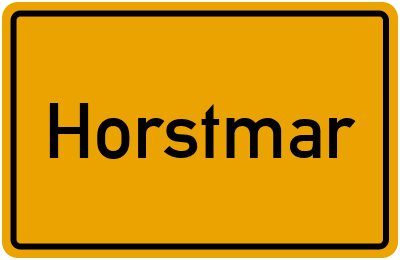 Ortsschild von Horstmar in Nordrhein-Westfalen