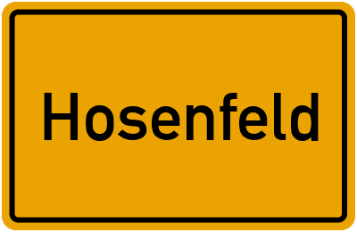 Ortsschild von Hosenfeld in Hessen