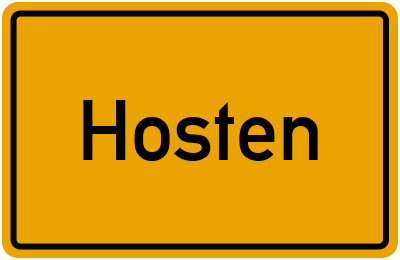 Ortsschild von Gemeinde Hosten in Rheinland-Pfalz