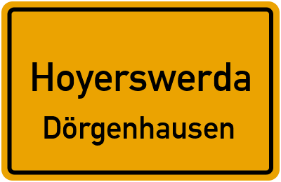 Ortsschild Hoyerswerda Dörgenhausen