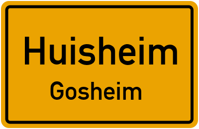 Straßenverzeichnis Huisheim Gosheim