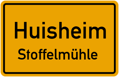 Straßenverzeichnis Huisheim Stoffelmühle