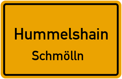 Straßenverzeichnis Hummelshain Schmölln