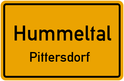 Ortsschild Hummeltal Pittersdorf