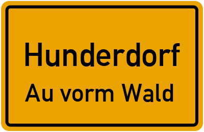 Straßenverzeichnis Hunderdorf Au vorm Wald