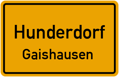 Straßenverzeichnis Hunderdorf Gaishausen