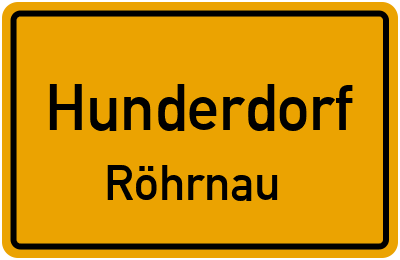 Straßenverzeichnis Hunderdorf Röhrnau