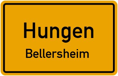 Ortsschild Hungen Bellersheim