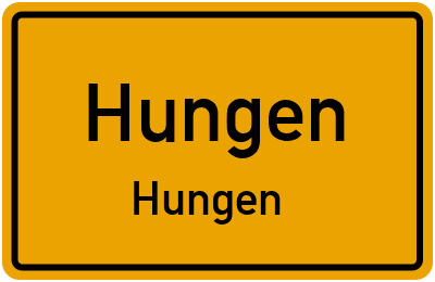 Ortsschild Hungen Hungen