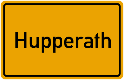 Ortsschild von Gemeinde Hupperath in Rheinland-Pfalz