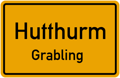 Ortsschild Hutthurm Grabling