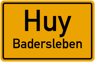 Straßenverzeichnis Huy Badersleben