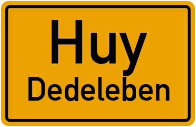Straßenverzeichnis Huy Dedeleben