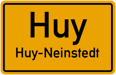 Straßenverzeichnis Huy Huy-Neinstedt