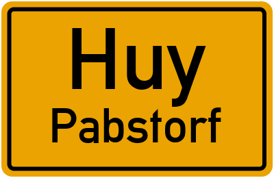 Straßenverzeichnis Huy Pabstorf