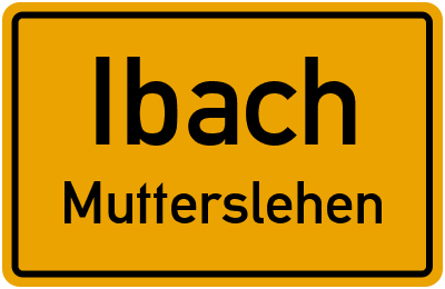 Straßenverzeichnis Ibach Mutterslehen
