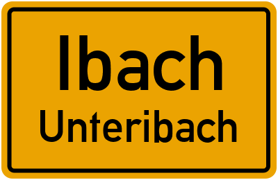 Straßenverzeichnis Ibach Unteribach