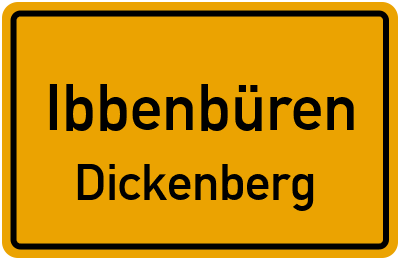 Ortsschild Ibbenbüren Dickenberg