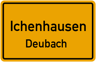 Straßenverzeichnis Ichenhausen Deubach