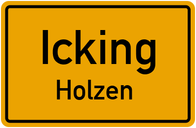 Ortsschild Icking Holzen