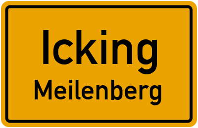 Ortsschild Icking Meilenberg