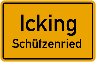 Ortsschild Icking Schützenried