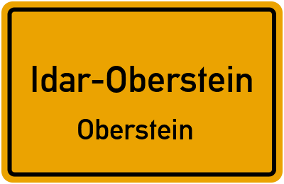 Straßenverzeichnis Idar-Oberstein Oberstein