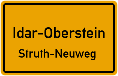 Straßenverzeichnis Idar-Oberstein Struth-Neuweg
