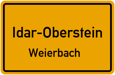 Straßenverzeichnis Idar-Oberstein Weierbach