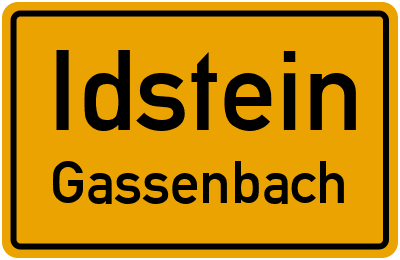 Straßenverzeichnis Idstein Gassenbach