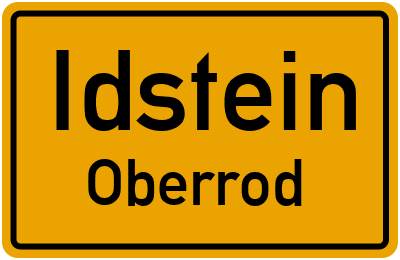 Straßenverzeichnis Idstein Oberrod