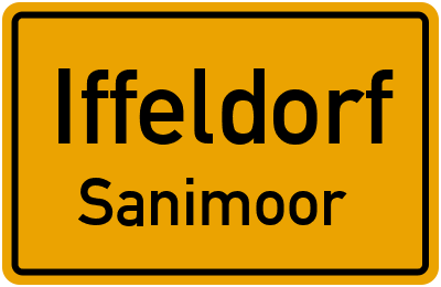 Ortsschild Iffeldorf Sanimoor