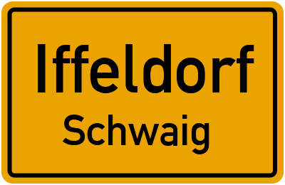 Ortsschild Iffeldorf Schwaig