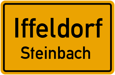 Ortsschild Iffeldorf Steinbach